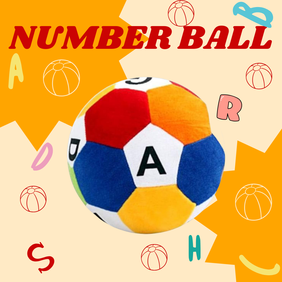 MULTICOLOR ALPHABET BALL PLUSH TOY
