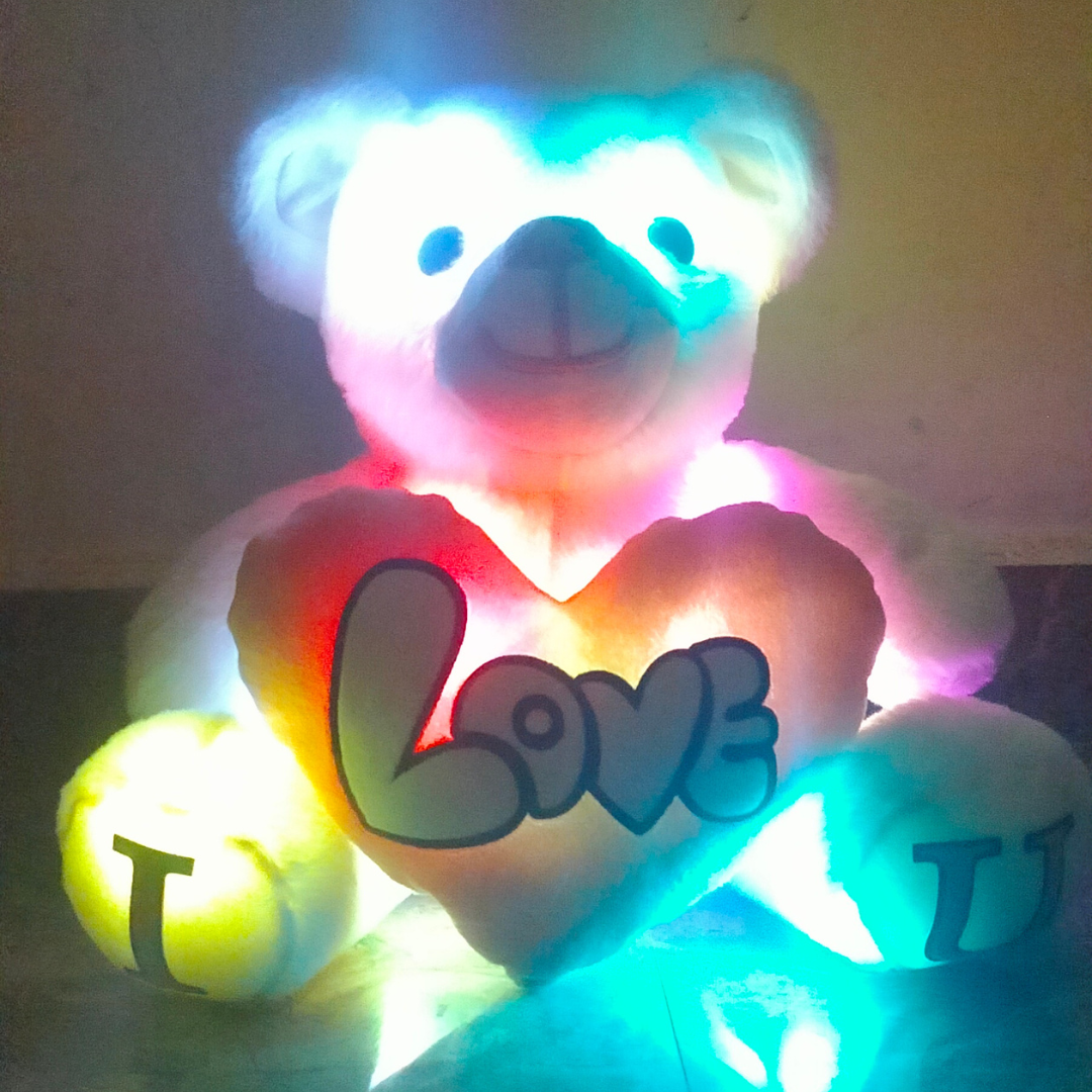 Sea Green Skin Color - I Love You Teddy Bear - Love Bear