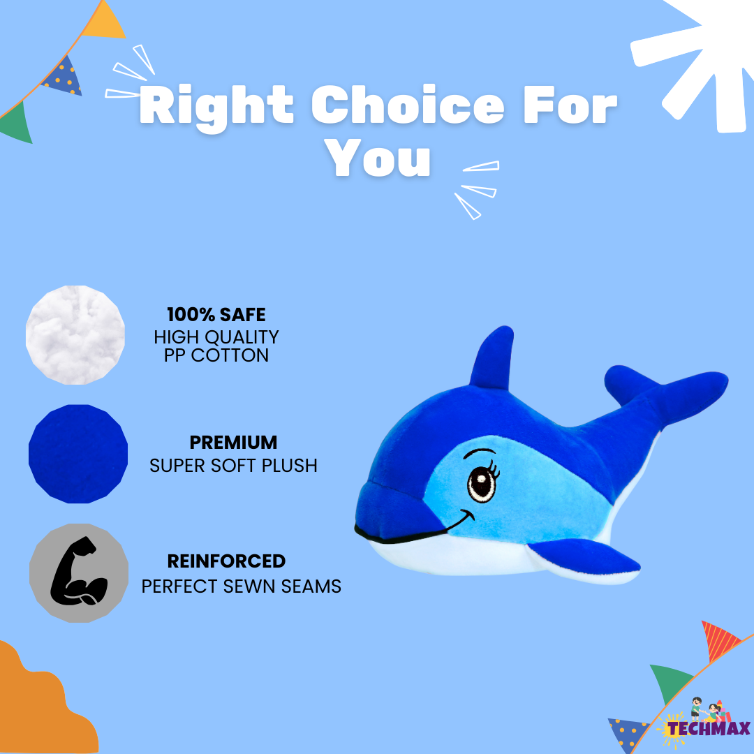 BLUE DOLPHIN PLUSH TOY