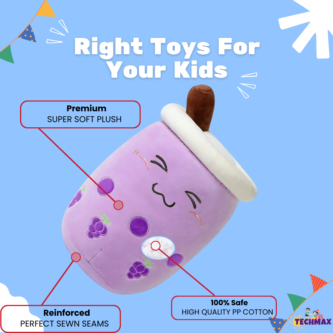 PURPLE CLOSE EYE BOBA TEA PLUSH