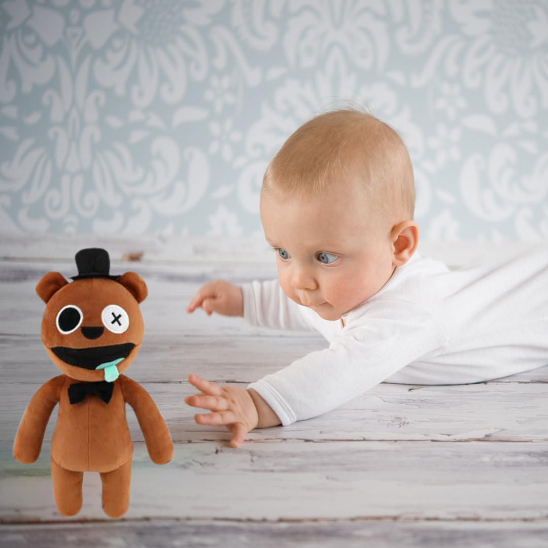 Round Head BROWN CAT Cute Plush Toys