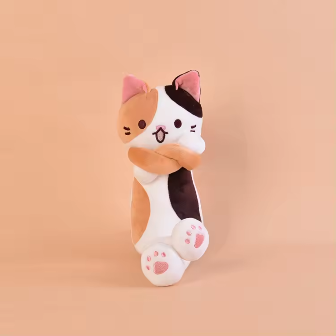 BROWN BLACK LONG HAND LEG CAT PLUSH TOY