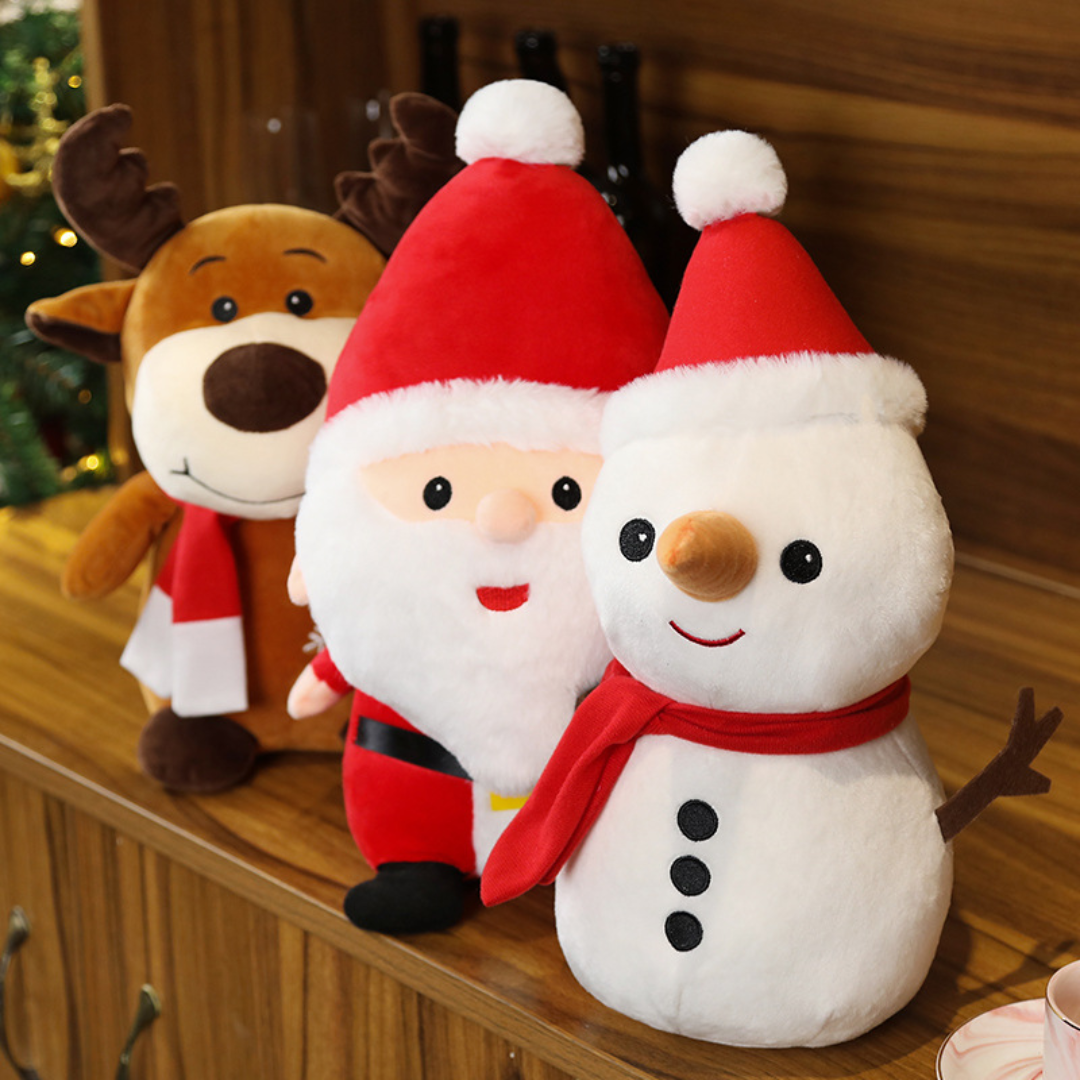 Cute Santa, Reindeer & Snowman Christmas Toy Plush