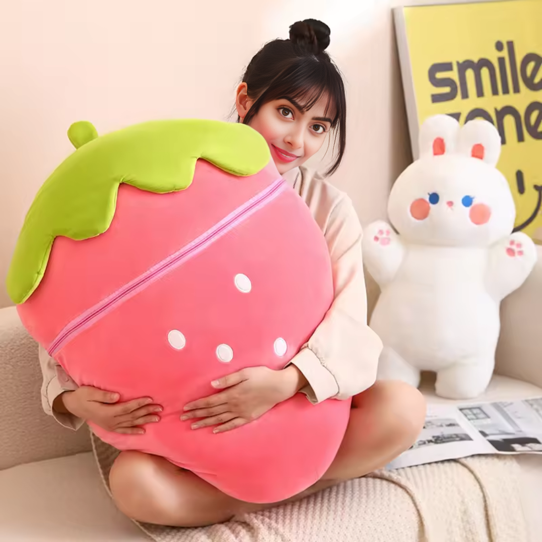 Strawberry Bunny Plush Toy