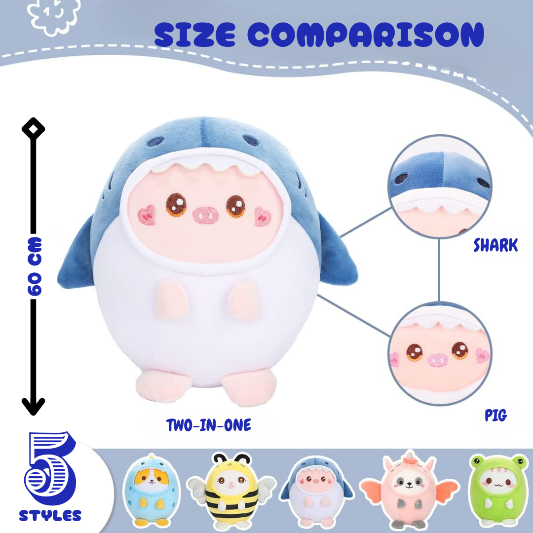 PIG SHARK PLUSH TOY