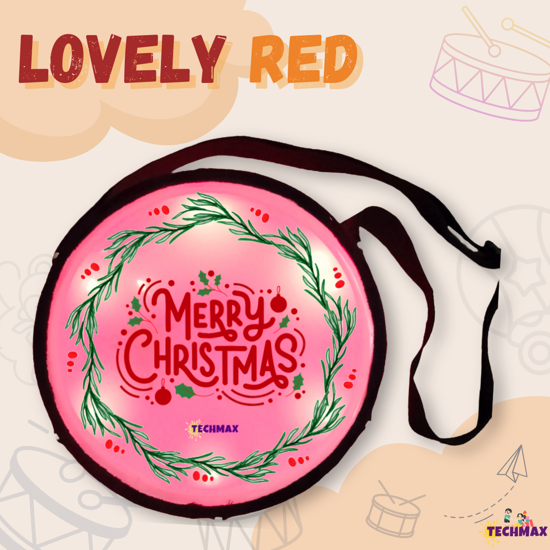 9Inch - Orange - Plastic - Christmas Lighting Drum - Sensor Based - Single Side