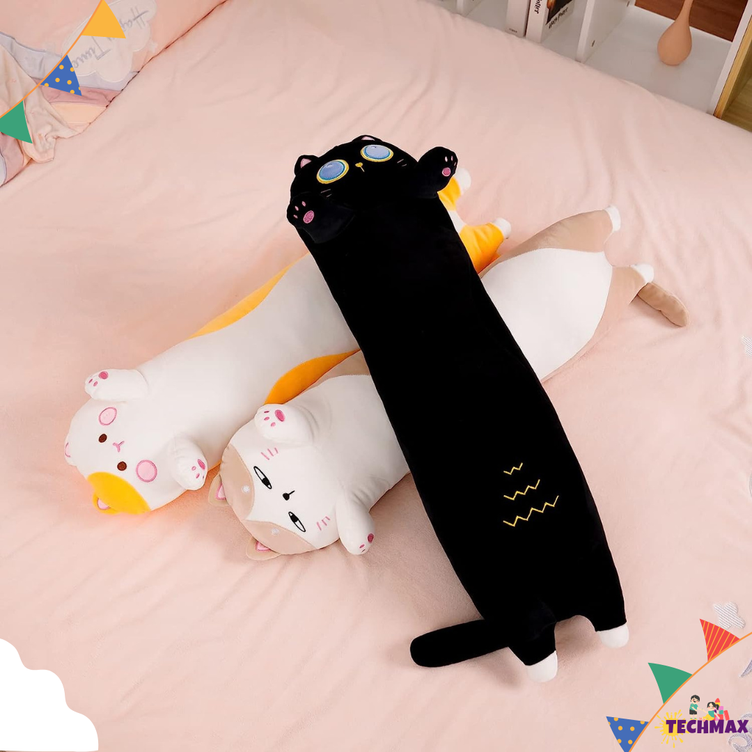 Black Long Cat Plush Pillows