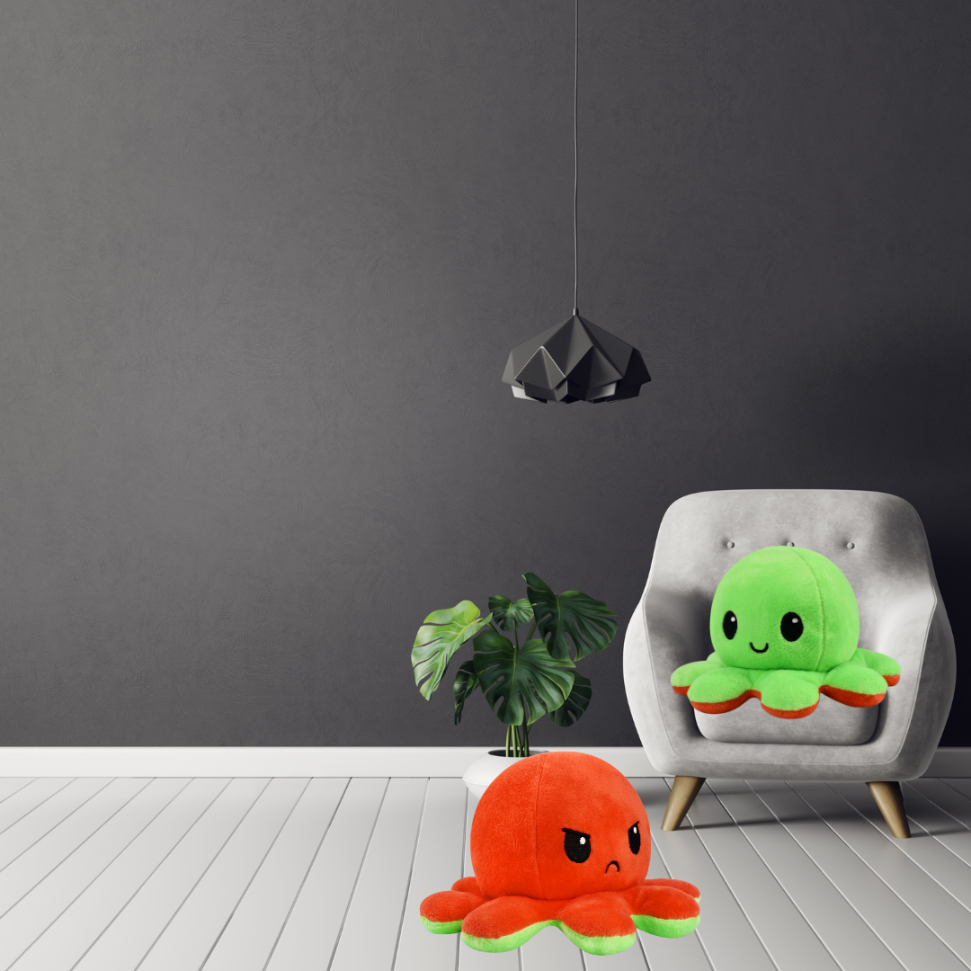 HAPPY GREEN & ANGRY RED REVERSIBLE PLUSH