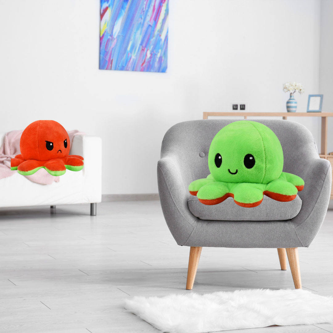 HAPPY GREEN & ANGRY RED REVERSIBLE PLUSH