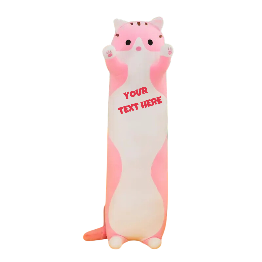 Pink Long Cat Plush Pillow