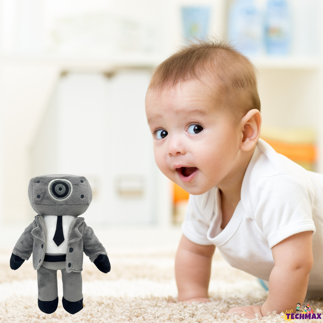 GREY CAMERAMAN PLUSH TOY