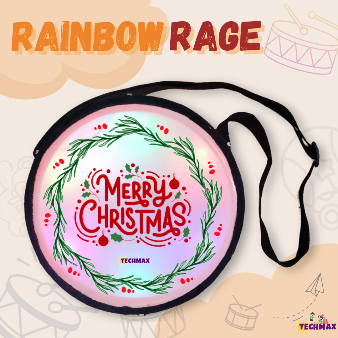 9Inch - Orange - Plastic - Christmas Lighting Drum - Sensor Based - Single Side