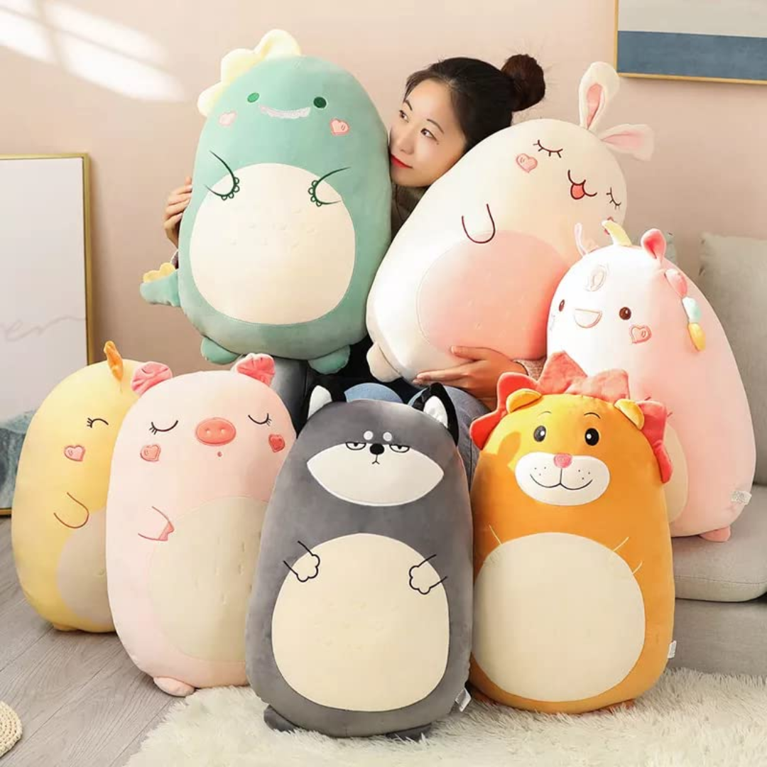 RABBIT SQUISH PLUSH PILLOW