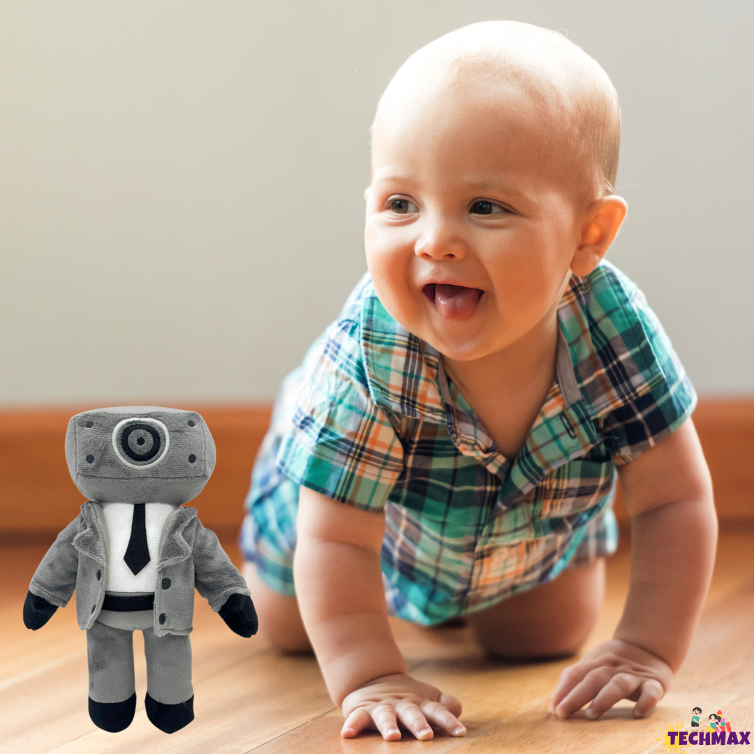GREY CAMERAMAN PLUSH TOY