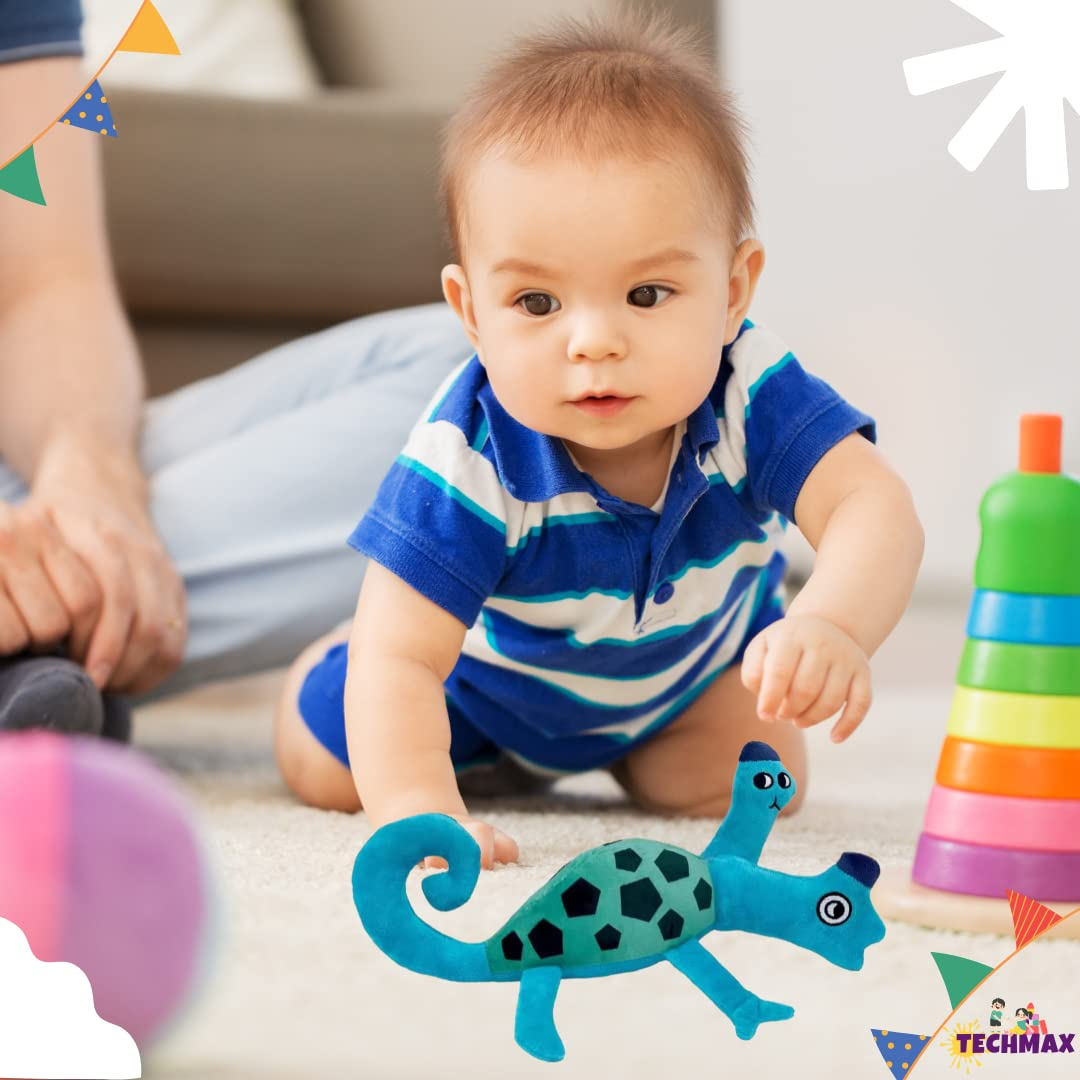 Blue Double Head Cure face Plush Toy