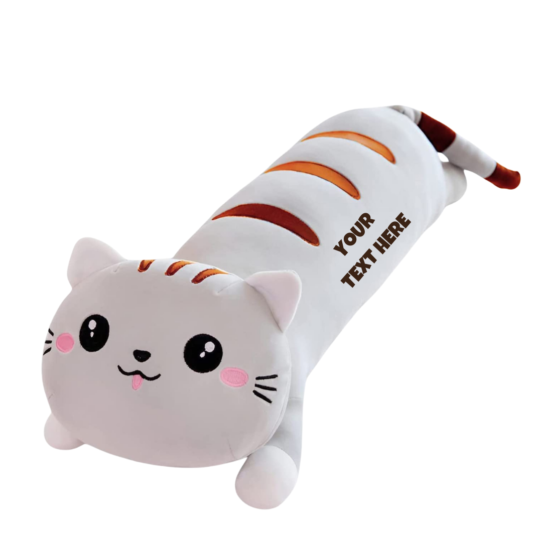 GREY LONG CAT PILLOW