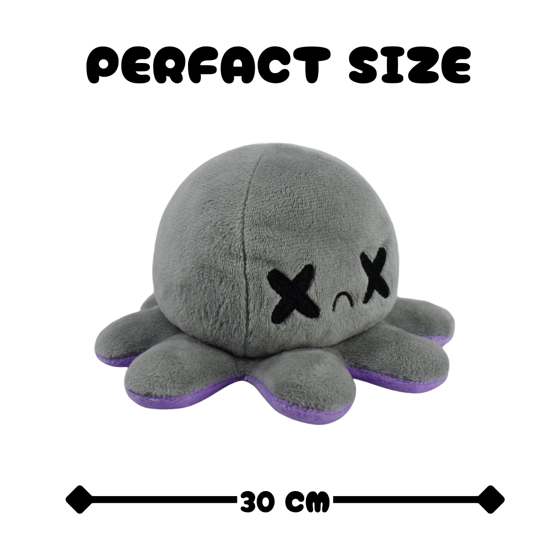 HAPPY PURPLE & DEAD GRAY REVERSIBLE PLUSH