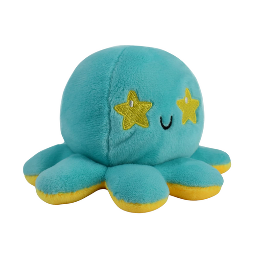 HAPPY YELLOW & STARRY EYES BLUE REVERSIBLE PLUSH