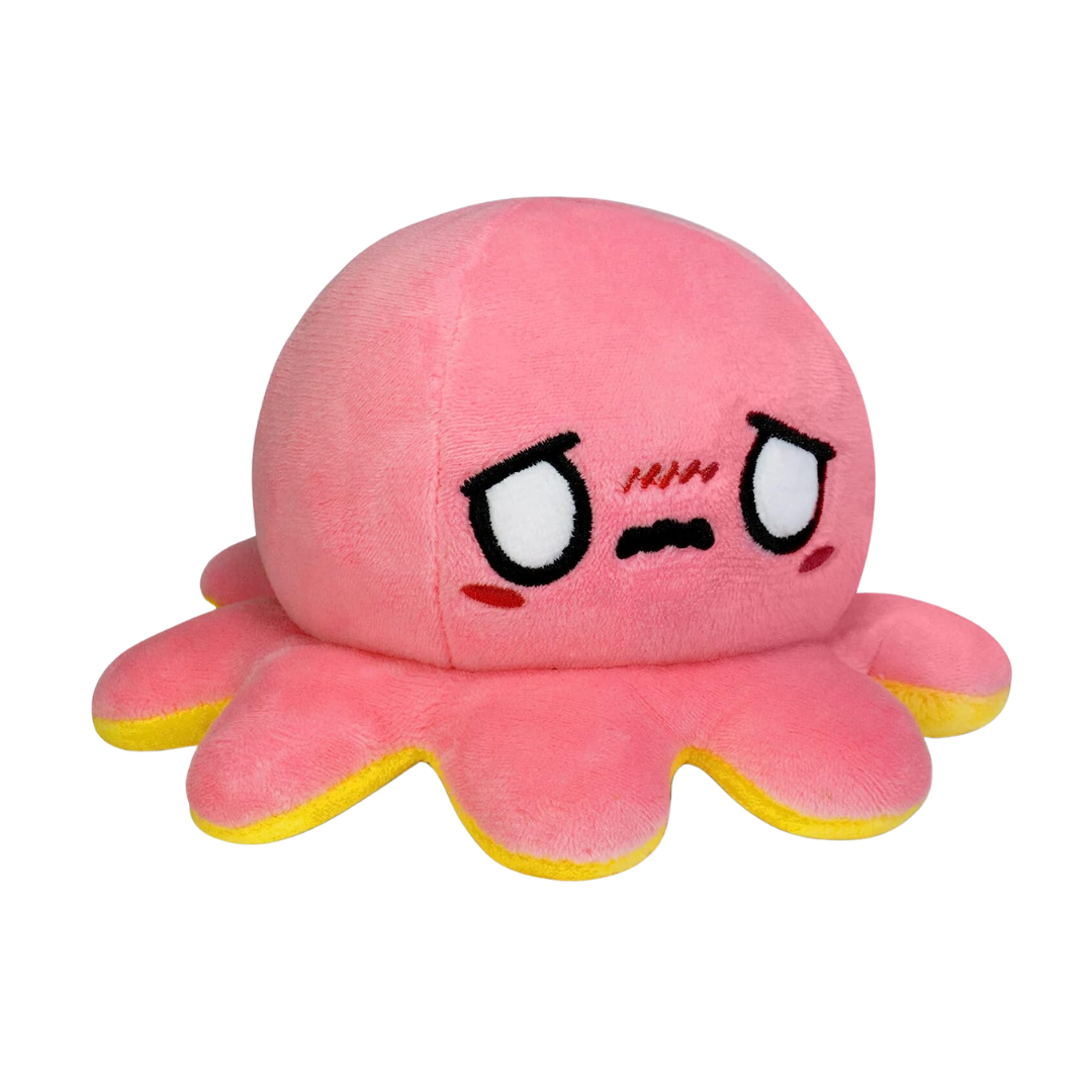 HAPPY YELLOW & WORRIED PINK REVERSIBLE PLUSH