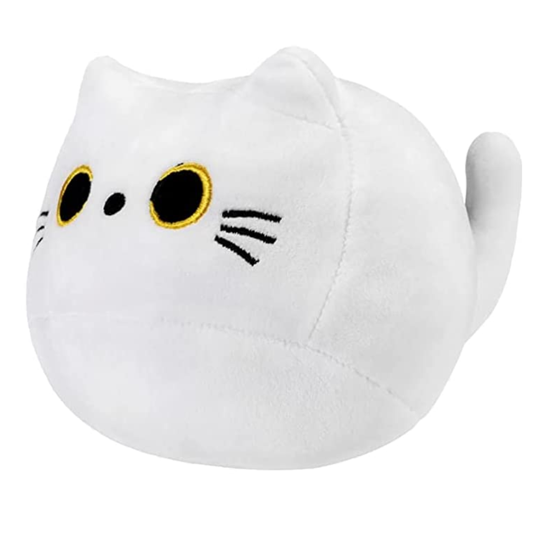 3D White Cute Kawaii Cat Plush Soft Toy