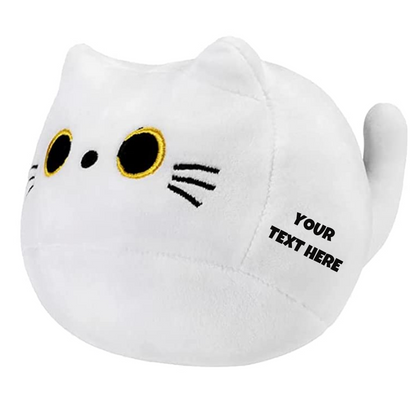 3D White Cute Kawaii Cat Plush Soft Toy