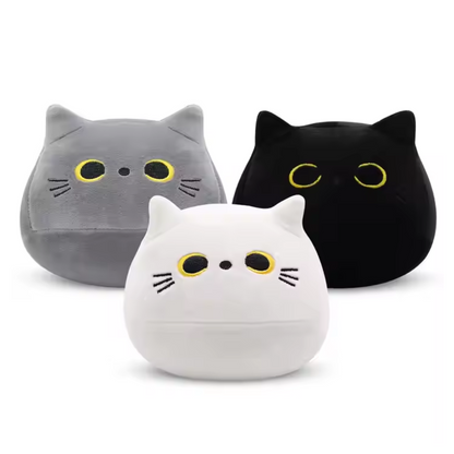 3D Grey Cute Kawaii Cat Plush Soft Toy