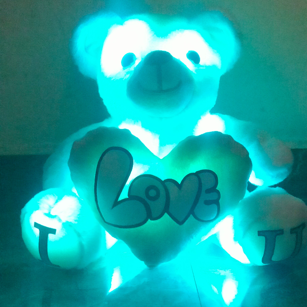 Blue Skin Color - I Love You Teddy Bear - Love Bear