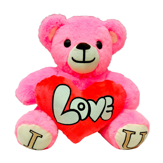 Pink Skin Color - I Love You Teddy Bear - Love Bear