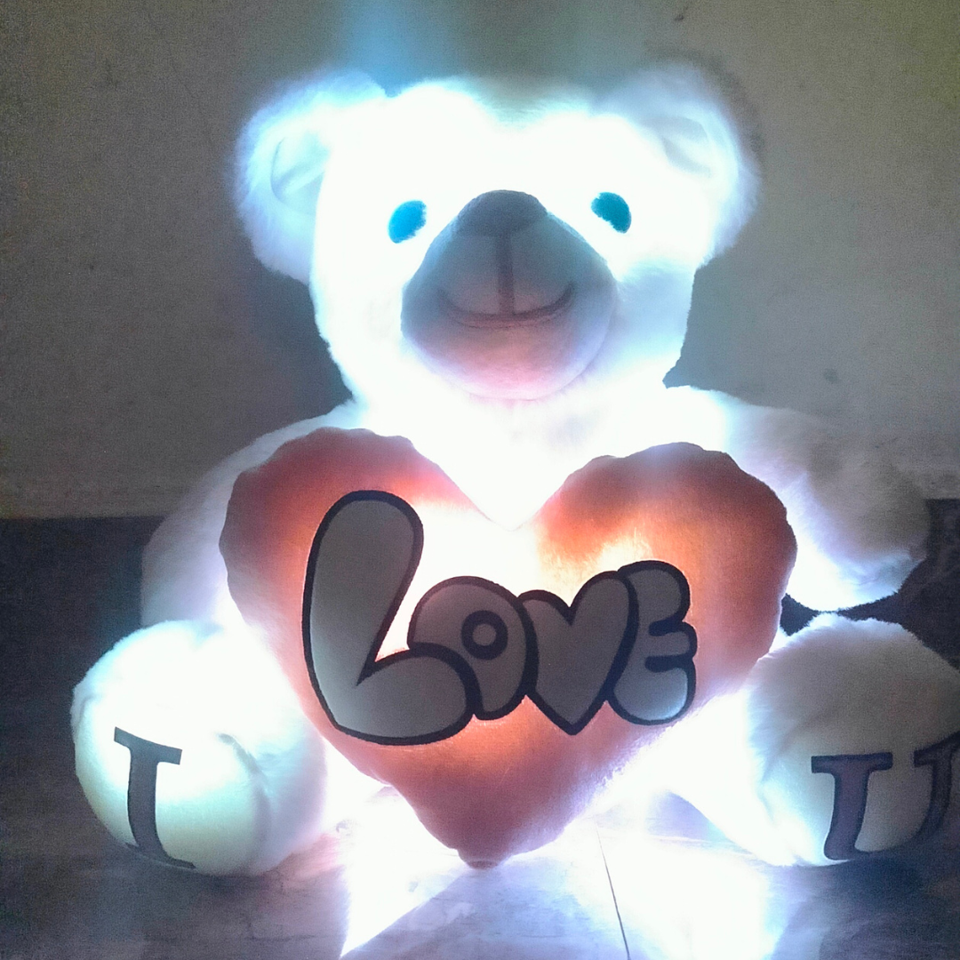 Blue Skin Color - I Love You Teddy Bear - Love Bear