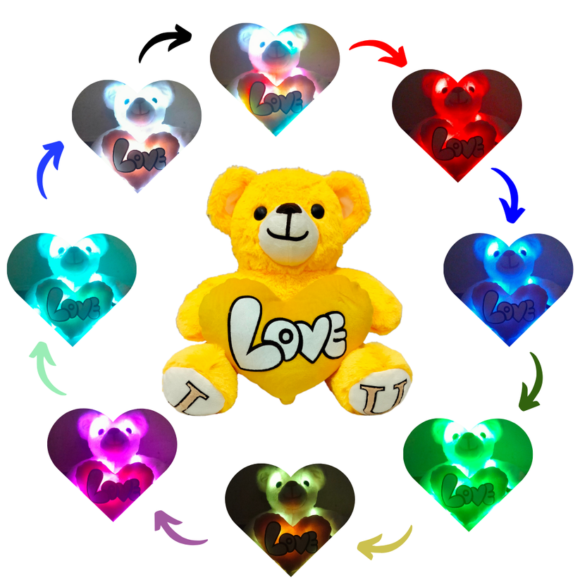 Techmax Color Yellow Skin Color - I Love You Teddy Bear - Love Bear – TechMax