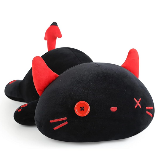 SLEEPY BLACK CAT B PLUSH TOY