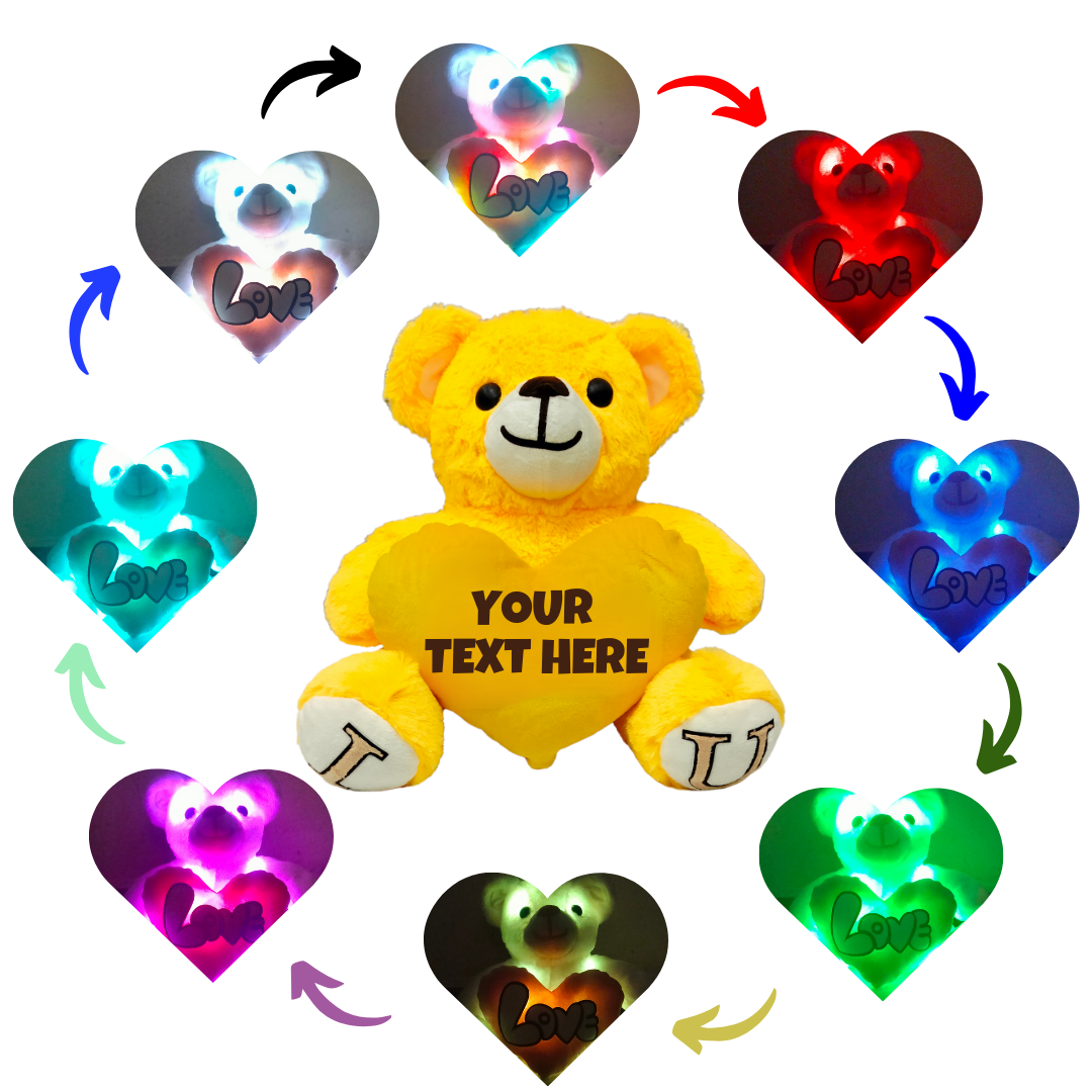 Yellow Skin Color - I Love You Teddy Bear - Love Bear