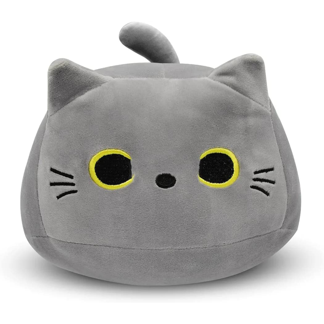 3D Grey Cute Kawaii Cat Plush Soft Toy