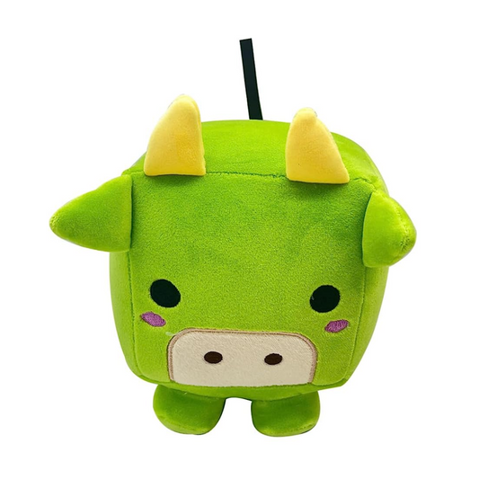 CUTE SQUARE GREEN PIG PLUSH