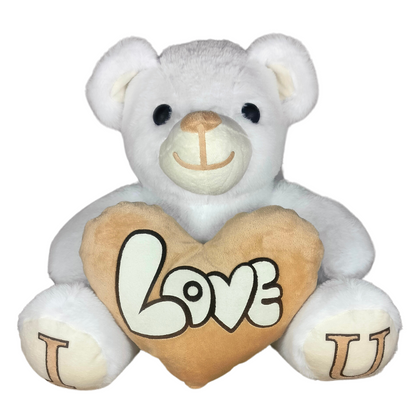 White Skin Color - I Love You Teddy Bear - Love Bear