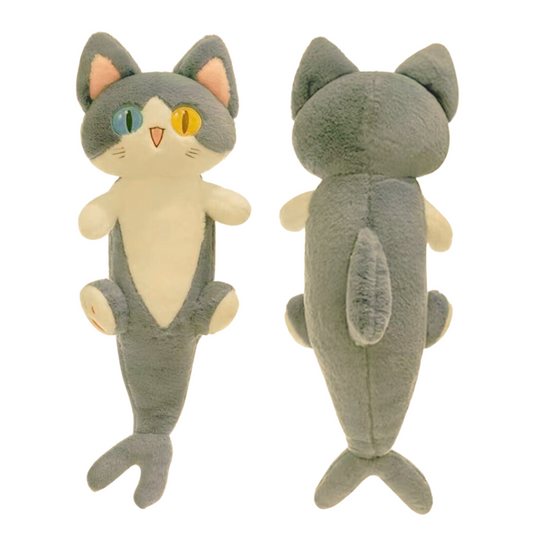 CUTE SHARK GREY CAT PLUSH