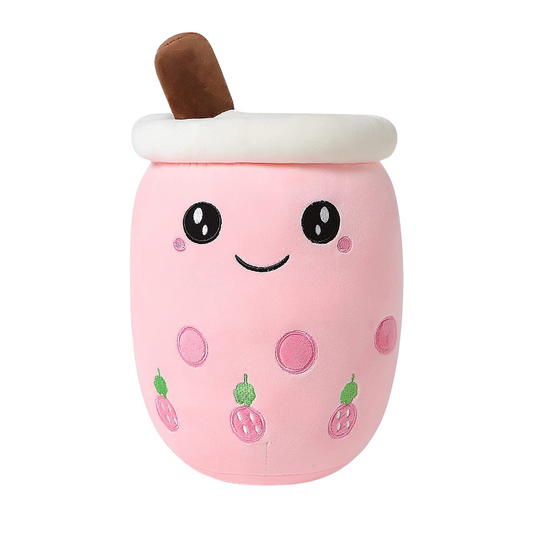 PINK OPEN EYE BOBA TEA PLUSH