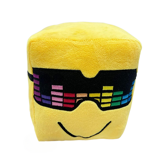 CUTE SQUARE YELLOW WITH GOGGLES PLUSH