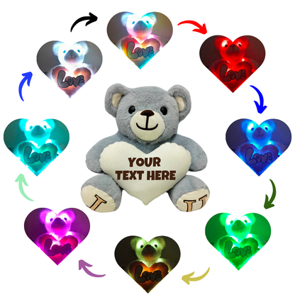 Dark Grey Skin Color - I Love You Teddy Bear - Love Bear