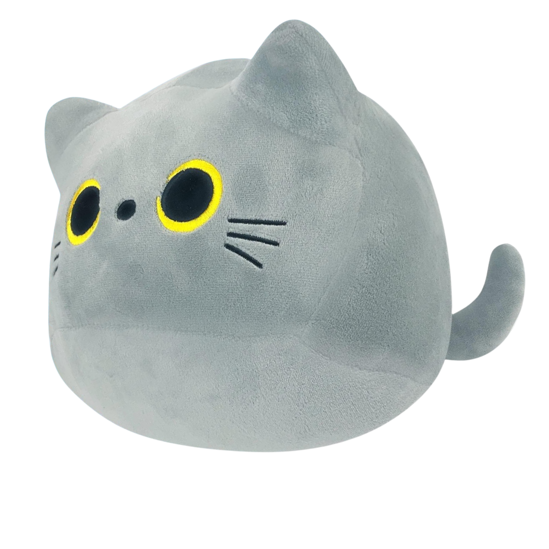 3D Grey Cute Kawaii Cat Plush Soft Toy