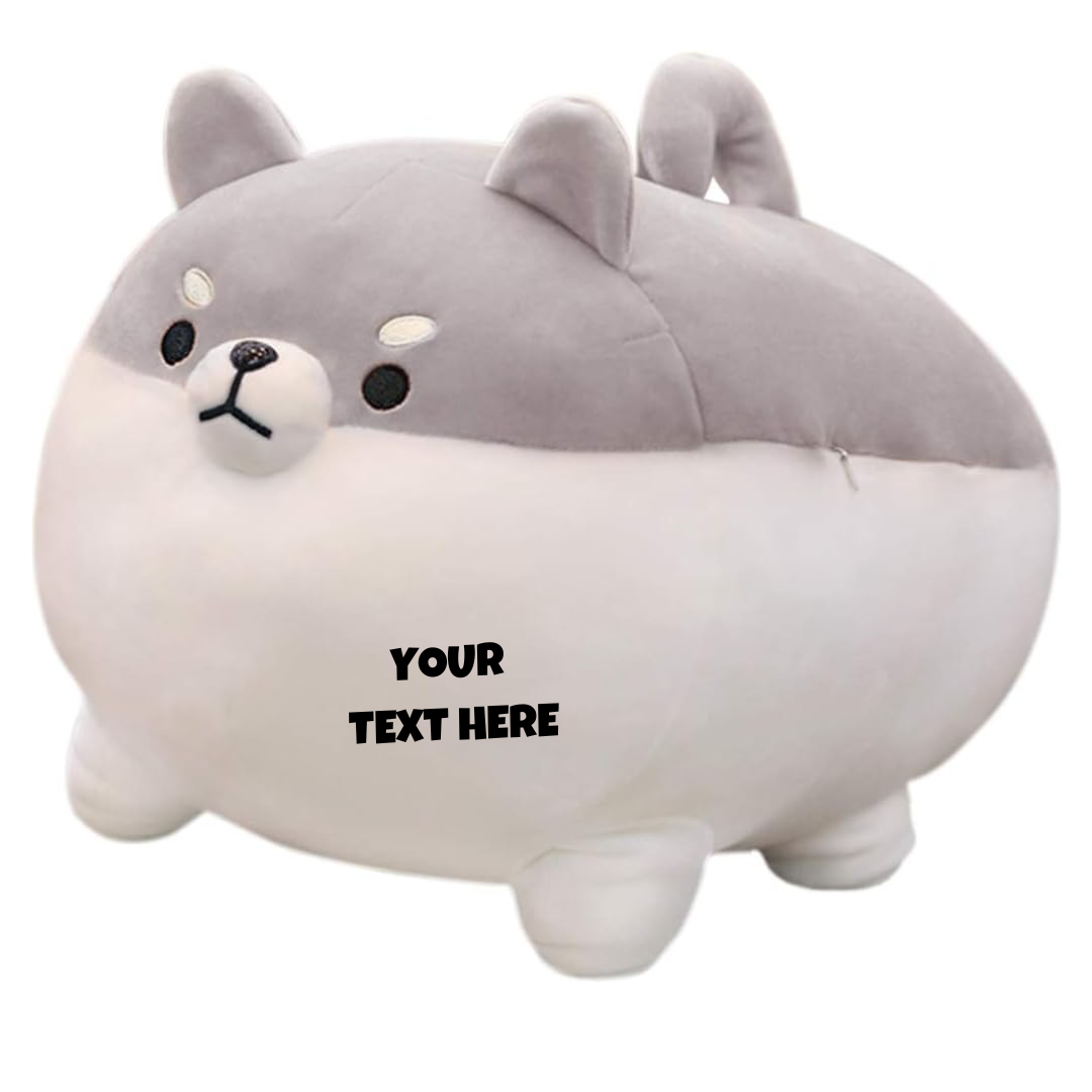 Grey Shiba Inu Plush Dog Toy