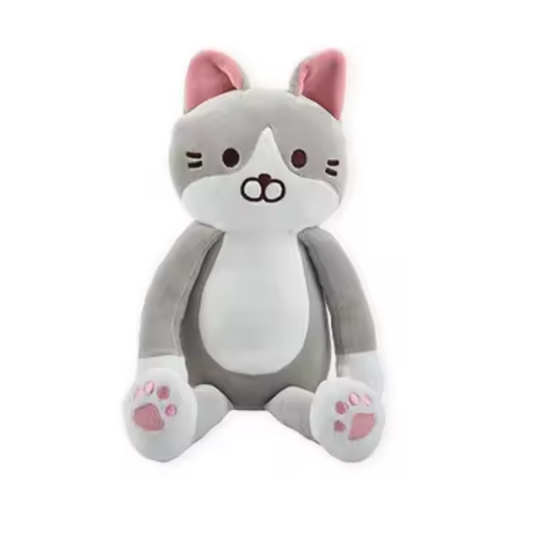 WHITE GREY LONG HAND LEG PLUSH TOY