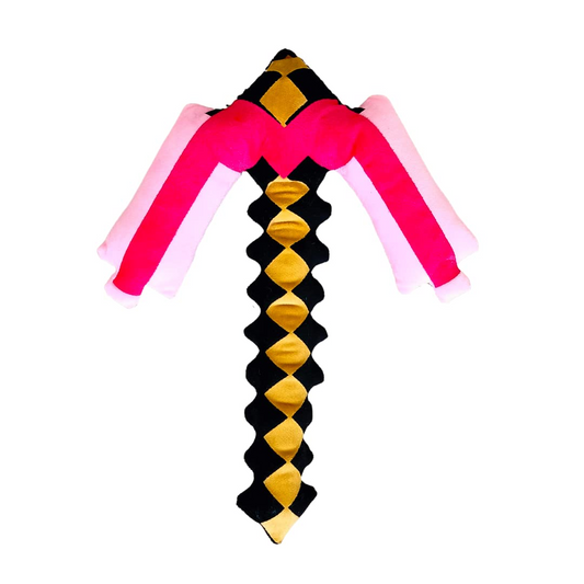 DARK PINK-PICKAXE PLUSH