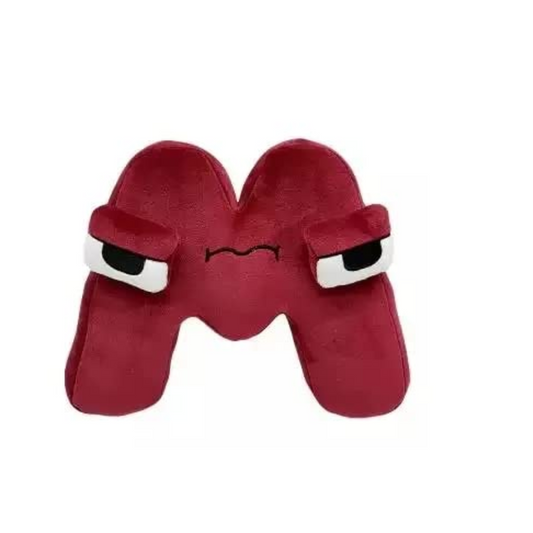 M LETTER SOFT PLUSH TOY