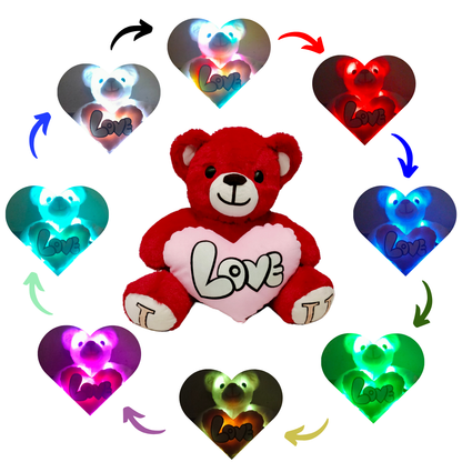 Maroon Skin Color - I Love You Teddy Bear - Love Bear