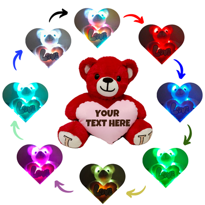 Maroon Skin Color - I Love You Teddy Bear - Love Bear