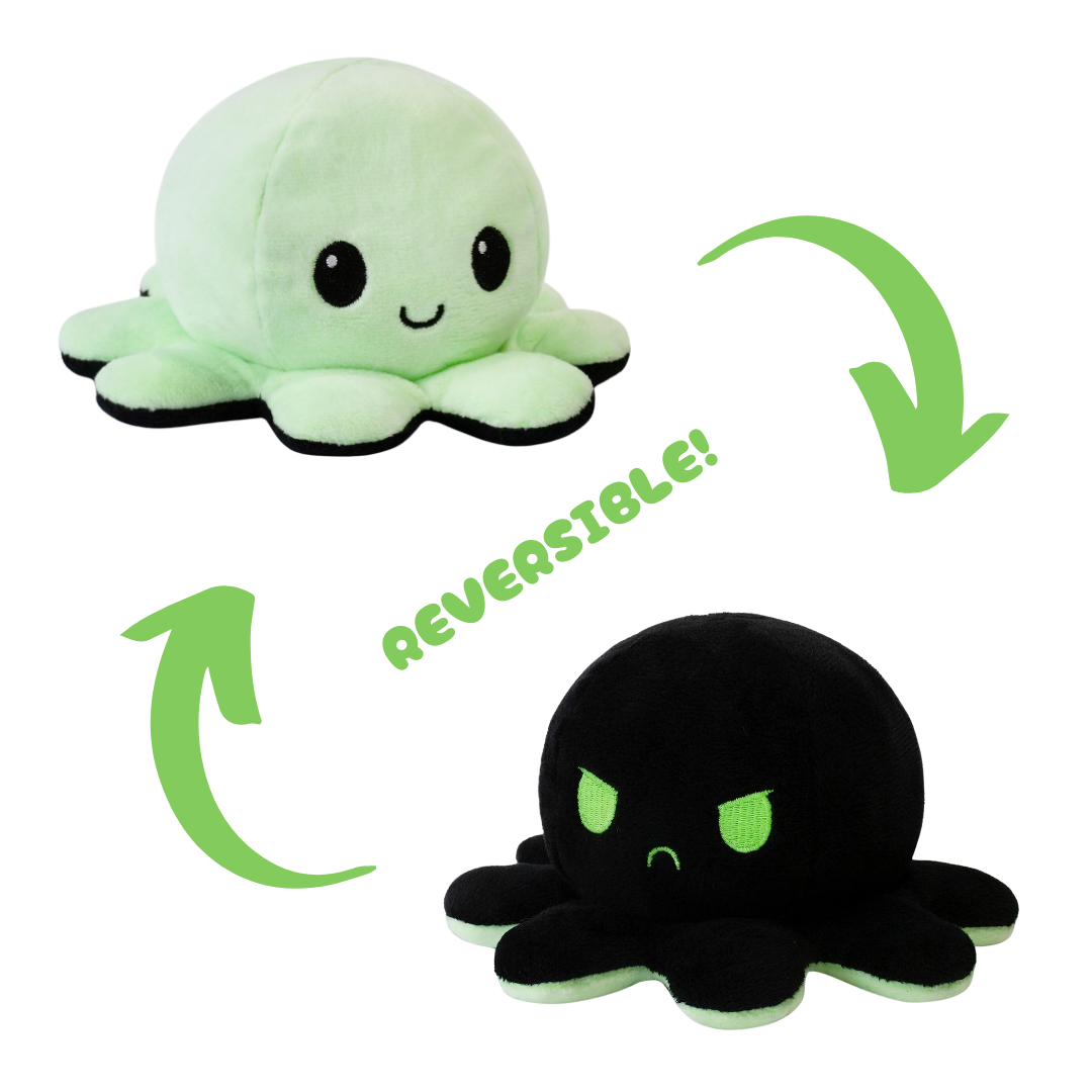 BLACK & GLOW IN THE DARK REVERSIBLE PLUSH