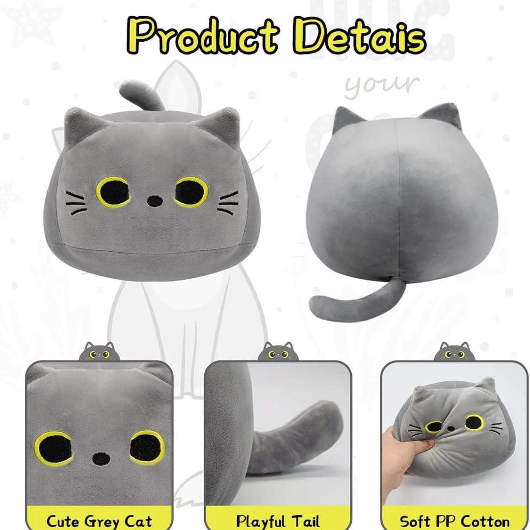 3D GREY CAT PLUSH