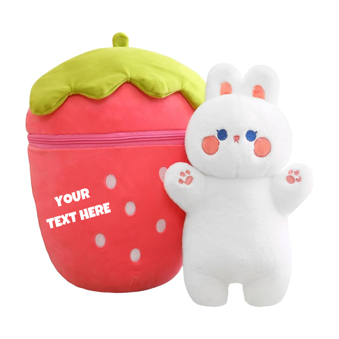 Strawberry Bunny Plush Toy