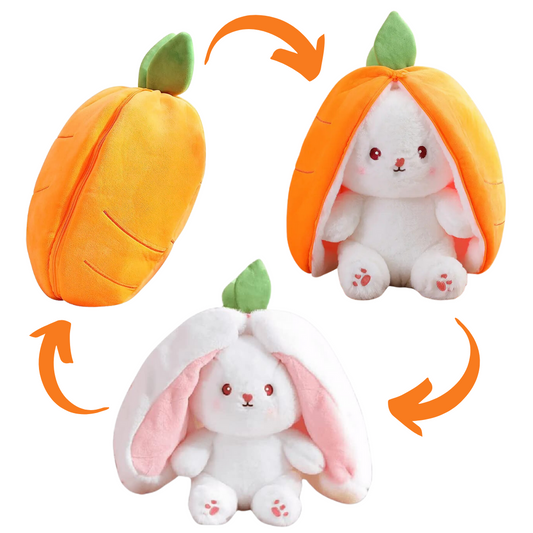 Carrot Bunny Reversible Plush